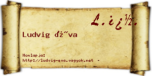 Ludvig Éva névjegykártya