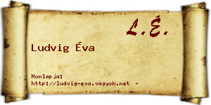Ludvig Éva névjegykártya